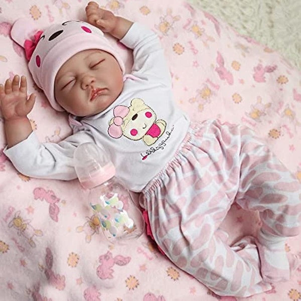 22" Lifelike Newborn Baby Dolls Soft Silicone Weighted Reborn Baby Dolls Handmade Dolls