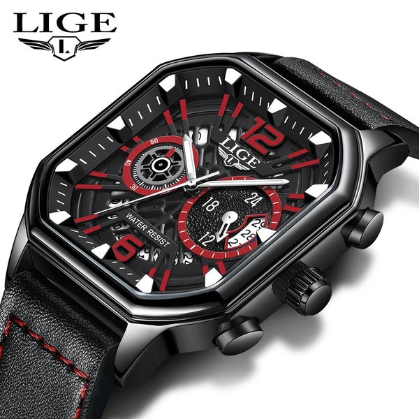 LIGE Top marque de luxe hommes montre de mode hommes Sport étanche montres à Quartz hommes tout en acier armée militaire montre Relogio Masculino