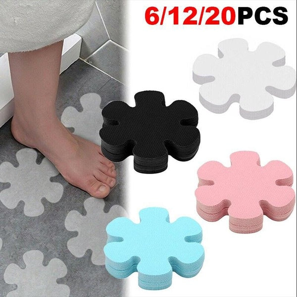 6-12-20PCS Flower Non-Slip Bathtub Stickers, 8-10cm Bathroom Tubs Showers Treads Stair Anti-Slip Adhesive Decals Self Adhesive Bath Grip Stickers Sho