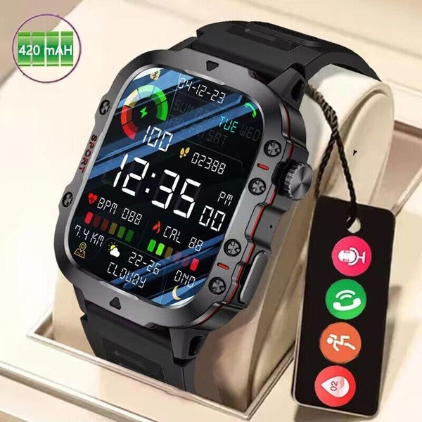 LIGE nouvelle montre intelligente militaire hommes Sports de plein air 3ATM étanche sang oxygène Bluetooth appel montres hommes Smartwatch pour Xiaom