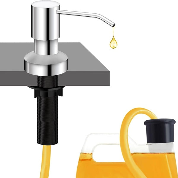 NEW Sink Soap Dispenser for Kitchen Sink, Countertop Built in Sink Soap Dispenser with 47" Extension Tube Kit, No Need to Fill The Little Bottle Agai