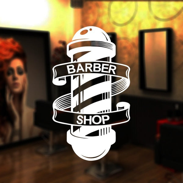 Barber Shop Sticker Chop Bread Decal Posters Vinyl Wall Art Decor Windows Decoration Haircut Shavers Glass Decals