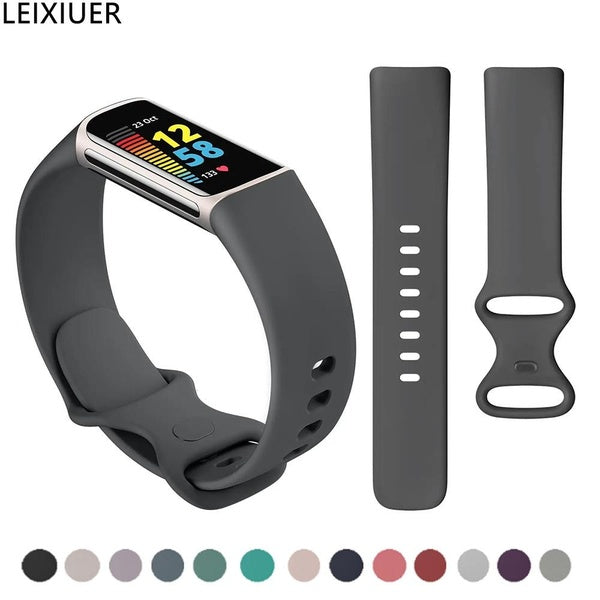 LEIXIUER Silicone Strap For Fitbit Charge 6 Band Accessories Official Soft Replacement Wristband Sport Bracelet for Fitbit Charge 5 Bands Matron Inn