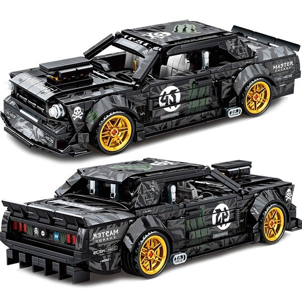 Nouveau Super Sport voiture tirer vitesse voiture modèle bloc de construction brique assemblée jouet éducatif enfants cadeau