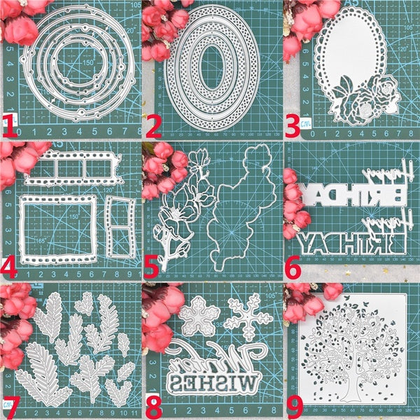 2021 18 Style 1PCS DIY Metal Cutting Dies Embossing Dies Cut Stencil for Scrapbooking Album Paper Card Making