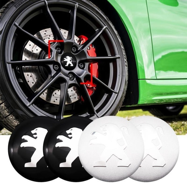 4pcs-set 56mm For Peugeot 107 Car Wheel Center Hub Cover Sticker Tire Emblem Badge Sticker 108 308 307 407 206 207 408 508 3008 2008