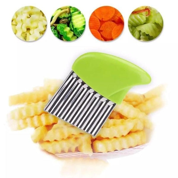 Wavy French Fries Cutter Stainless Steel Potato Slicer Vegetable Chopper Veggie Slicer Durable Kitchen Gadgets Cutter