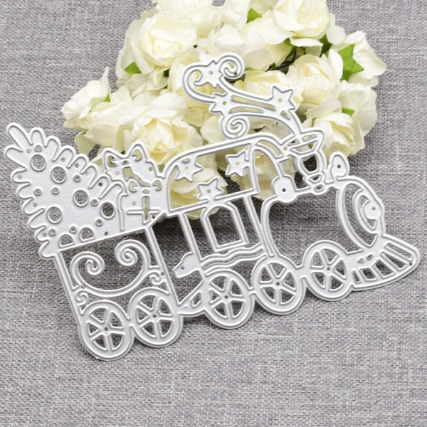 Christmas Gift Train Cutting Dies Stencils For DIY Scrapbooking Xmas Gift Decoration Embossing Paper Craft Die Cutting Template