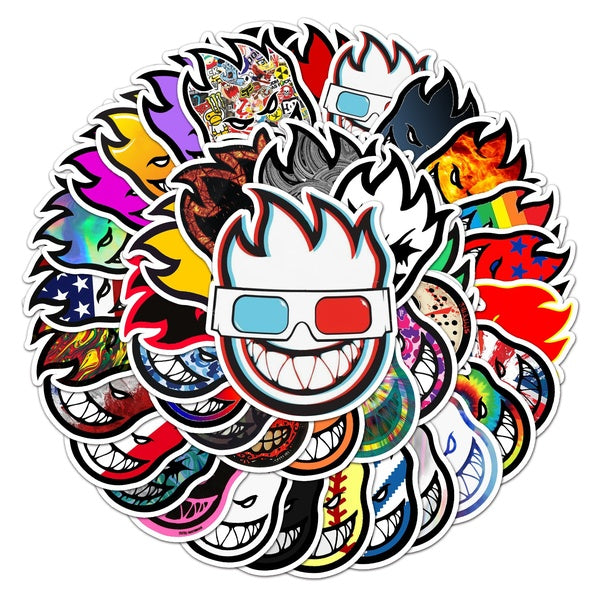 15-50pcs Very Cool Spitfre Stickers Skateboard Stickers Spitfire Sticker Surf Skate Scooter Mobile Tablet Sticker