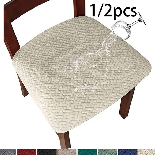 1-2pcs Chair Seat Covers for Dinning Room Kitchen Chair Seat Cushion Slipcovers Stretch Removable Washable Anti-Dust