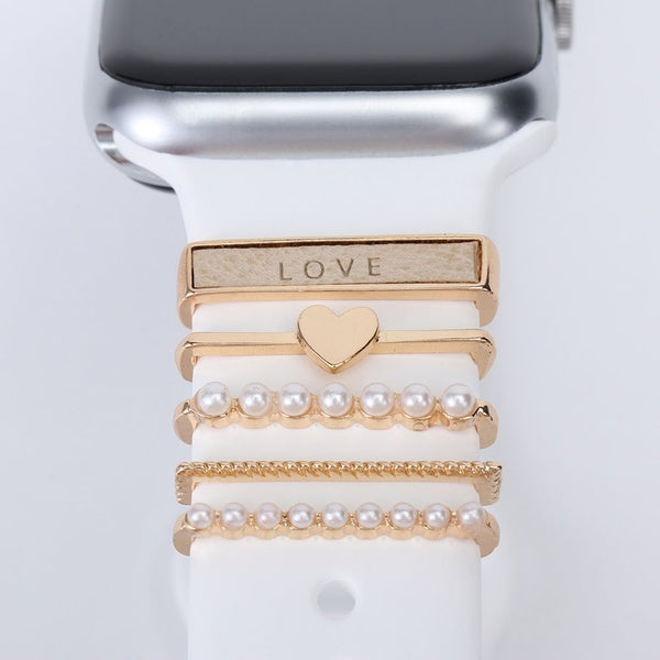 Decoration ring for strap for Apple watch band Decorative Charms Diamond Jewelry for iWatch for samsung watch for 20-22mm watch Bracelet leather sili