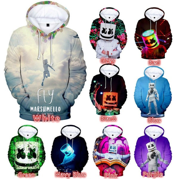 Détails sur Marshmello DJ Hoodie Baseball Jacket Hoody Cardigan Outwear Manteau Sweat Tops