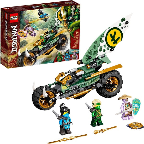 Kit de construction LEGO NINJAGO Lloyd's Jungle Chopper Bike 71745 ; Jouet de vélo Ninja avec figurines NINJAGO Lloyd et NYA, nouveau 2021 (183 pièce