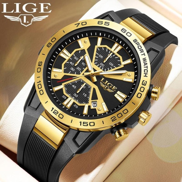 LIGE - montre à Quartz militaire pour hommes, marque de luxe, grand cadran, étanche, Sport, nouvelle collection 2024