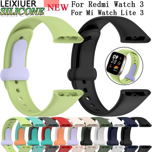 LEIXIUER Silicone Strap For XiaoMi Redmi Watch 3 Accessories Replacement Wristband Soft Sport Belt Bracelet for Mi Watch Lite 3 Band for Mi Redmi Wat Matron Inn