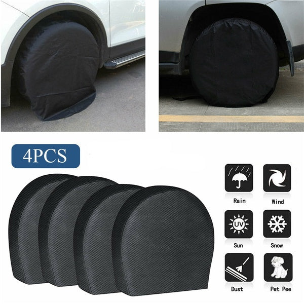 Waterproof Tire Covers Set Of 4 Wheel & Tyre RV Trailer Camper Sun Protector 32"