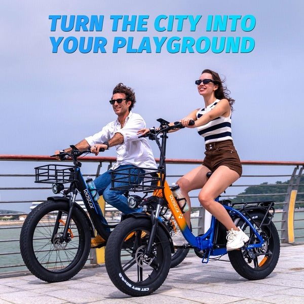 New Original Women Children Christmas Gift Ridstar 1000W 48V 15Ah Battery 20 in Fat Tire Foldable Electric Bike US Shipping 3-7 days