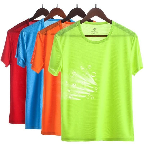 Multicolor Quick Dry Short Sleeve O-Neck Sport T Shirt Gym Jerseys Fitness Shirt Trainer Running T-Shirt Men's Breathable Sportswear