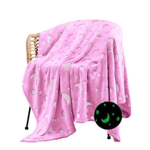 Glow In The Dark Throw Blanket Gift for Kids Girls Boys Teens Grandkids Fun, Cozy Fleece Throw Blanket Made From Plush Polyester Wrinkle-Resistant