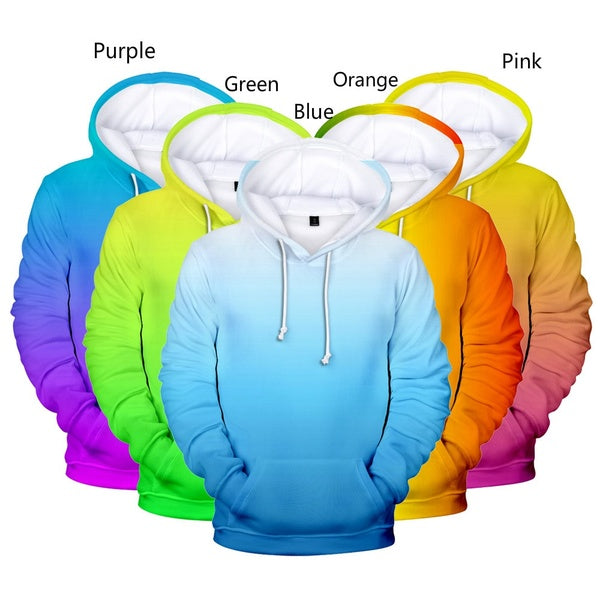 Neon green hoody men-women Harajuku Clothes 3D Hoodie Sweatshirt Street colorful print Hip Hop trend 4XL