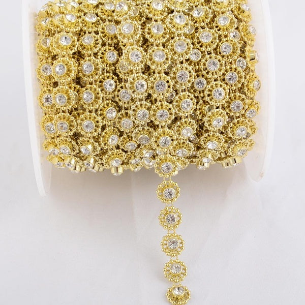 Silver-Gold-Beige Half Round Shape Plastic Pearl Rhinestone Chain Trims 1 Yard-Pack 10mm Beads Home Holiday Decoration Craft DIY