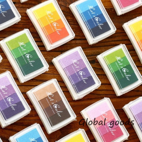 4 Colors DIY Scrapbooking Vintage Crafts Ink Pad Colorful Inkpad Stamps Sealing Decoration Stamp