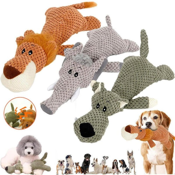 Pet Dog Toys Chewers Animal Toys Dog Squeaky Chew Toy Cleaning Teeth Supplies 1-2-3pcs