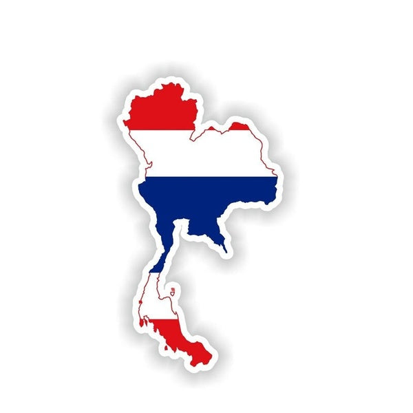 High-quality 7.6CM*13.7CM Car Styling Thailand Map Motorcycle Helmet Car Sticker Accessories Decal 6-2145