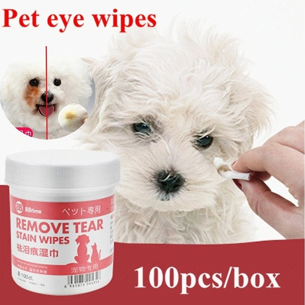 100 Pcs-box Cat Dog Wipes To Tears Artifacts Pet Wipes Eye Cleaning Pet Cleaning Supplies