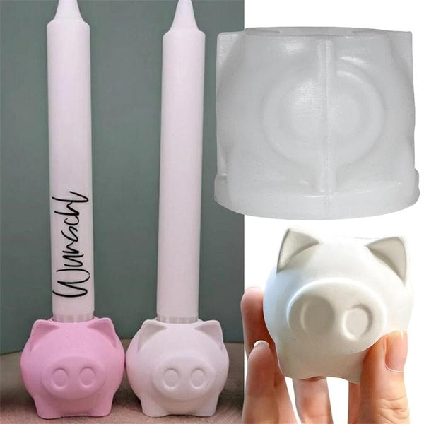 Pig Silicone Mold for Making Holders