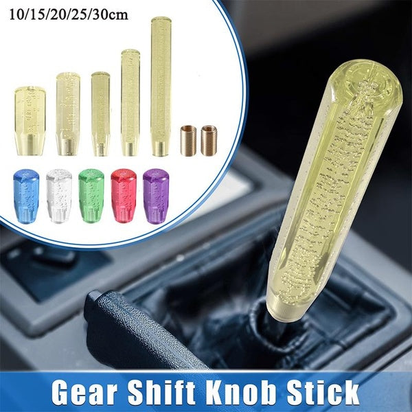 Gear Shift Knob Stick, 10-15-20-25-30cm Faux Crystal Transparent Bubble Gear Shifter Shift Knob Lever Universal for Manual Transmission Vehicle Durab