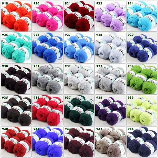 Sale New 1-6 Balls X 50gr LACE Hand Crochet Yarn Acrylic Wool Cashmere DIY Scarves Wrap Shawl Hobbies Knitting ★Visit my shop to see new items that y