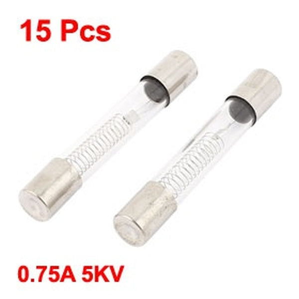15pcs Microwave Oven Protection 6x40mm Axial Fuse Tubes 700mA 0.75A 5KV