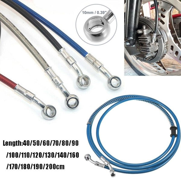 40cm to 200cm 28°-28° Motorcycle Hydraulic Reinforced Brake Clutch Oil Hose Line Pipe For ATV Dirt Pit Racing Bike