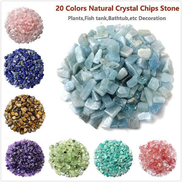 Naturel Guérison Cristal Pierres Mixtes Tumbled Chips Pierre Écrasée Pierre Gemme Cristal Bijoux Aquarium Fish Tank Accueil Faire La Décoration