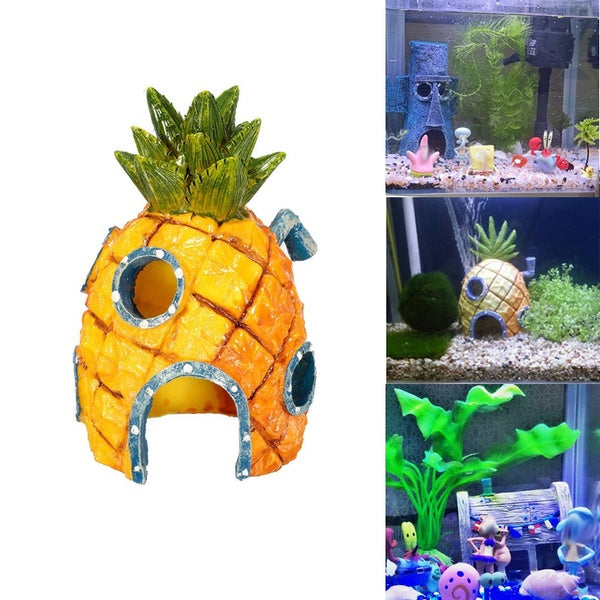 Dessin animé aquarium décor chiffres ornements Simulation résine ananas maison aquarium décoration aménagement paysager aquarium accessoires