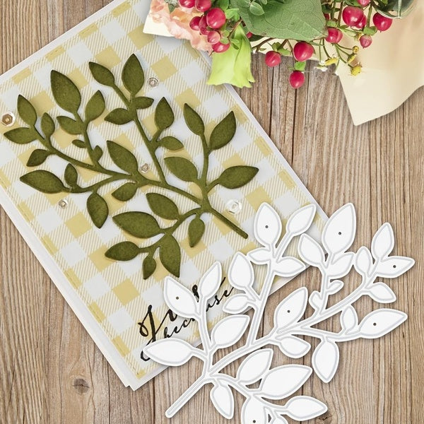 1pc Leaf Design Metal Cutting Die, Paper Die Cuts, Cutting Dies for Card Making, Metal Die Cut Stencil for DIY Crafts Scrapbook Album Paper Card