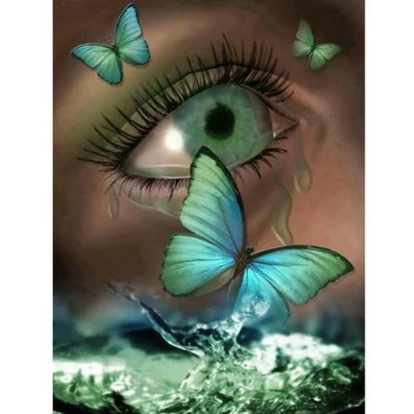 Diy diamond painting cross stitch kits butterfly full 5D diamond embroidery Eyes icon rhinestone mosaic picture Home Decoration
