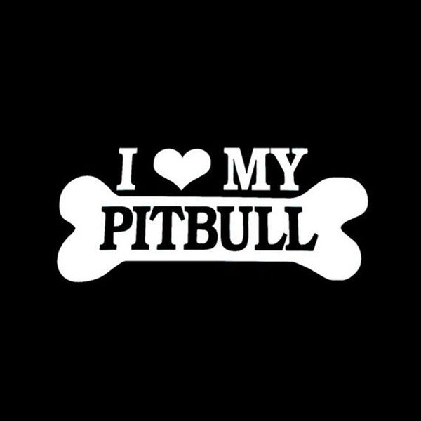 Fashion 20.5*10CM I LOVE MY PITBULL Motorcycle Car Styling Car Sticker Decal