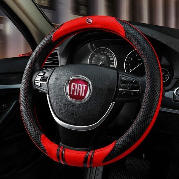 Fiat Bravo Freemont Punto Linea Carbon Fiber Racing Sport Steering Wheel Cover
