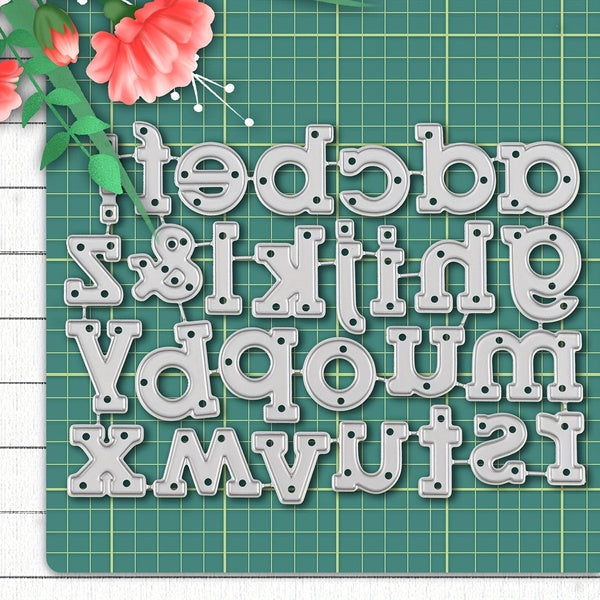 26 lettres de l'alphabet matrices de découpe en métal découpes gaufrage Scrapbooking découpe de papier cartes de voeux artisanat décoratif pochoir po