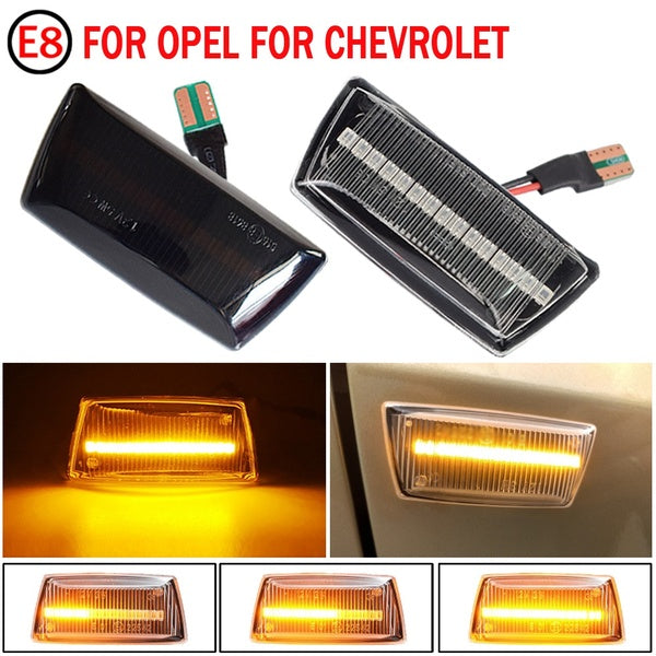 For Opel Insignia Astra H Zafira B Corsa D For Chevrolet Cruze Led Dynamic Side Marker Turn Signal Light Sequential Blinker