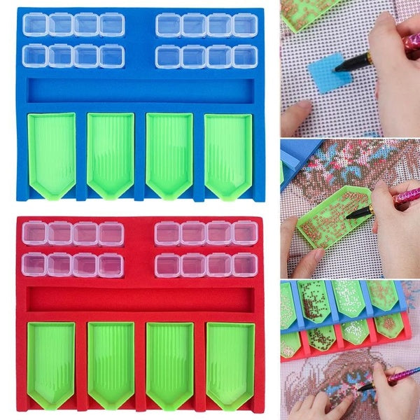 Diamond Painted Tools Kits Beading Storage Tray Organizer To Keep Trays Containers Together DIY 5D Diamond Painted Tools Accessories Matron Inn