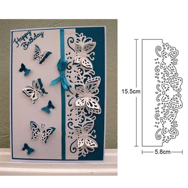 Lace Butterfly Border Metal Cutting Dies Cut Stencils for Scrapbooking Album Decorative Embossing Paper Dies for Card Making