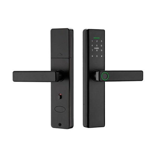 Serrure de porte intelligente à empreinte digitale avec écran tactile, mot de passe, serrures électroniques, application Tuya-TT Lock, télécommande,