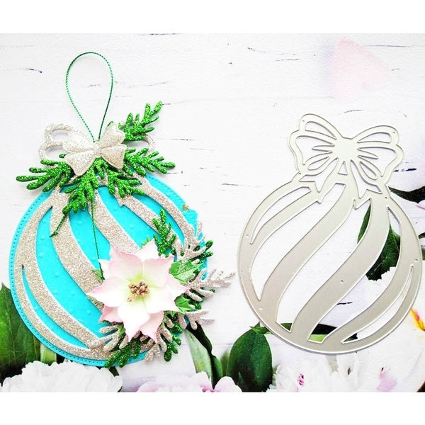 Boule de noël matrices de découpe en métal Scrapbook papier artisanat décoration matrices pochoir pour Album carte faisant couteau poinçon