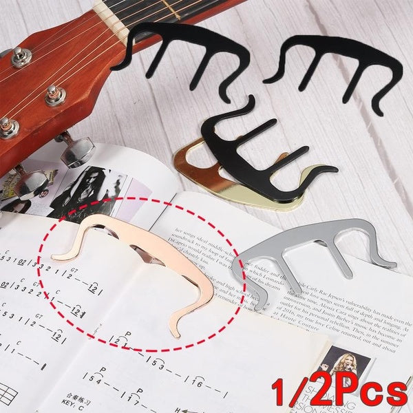1-2Pcs Pianos Stands Song Book Page Holder Clip Music Note Sheet Metal For Music Book Speech Draft Cooking Recipe Magazines Newspapers