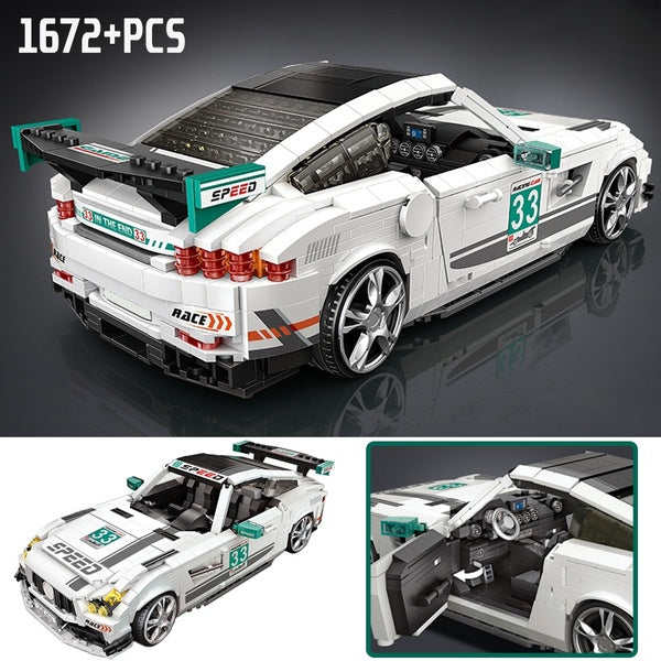 New 1672pcs Super Car Building Blocks Racing Cars Model DIY Bricks Kits for Adults Children Kids Gifts