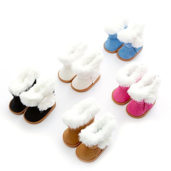 5 Colors 43cm Height Girls Dolls Snow Boots Shoes for 18" Doll Born Baby Doll Winter Chirstmas Shoes Doll Accessories