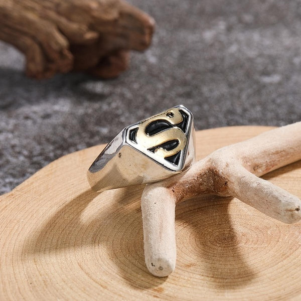 1 pc Hommes S Logo Anneau Bijoux Artificiels